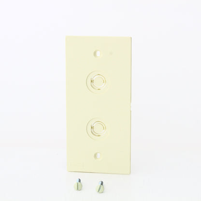 Hubbell KP212AL Almond 1-Gang Coax Faceplate for KP Series Unbreakable Wallplate