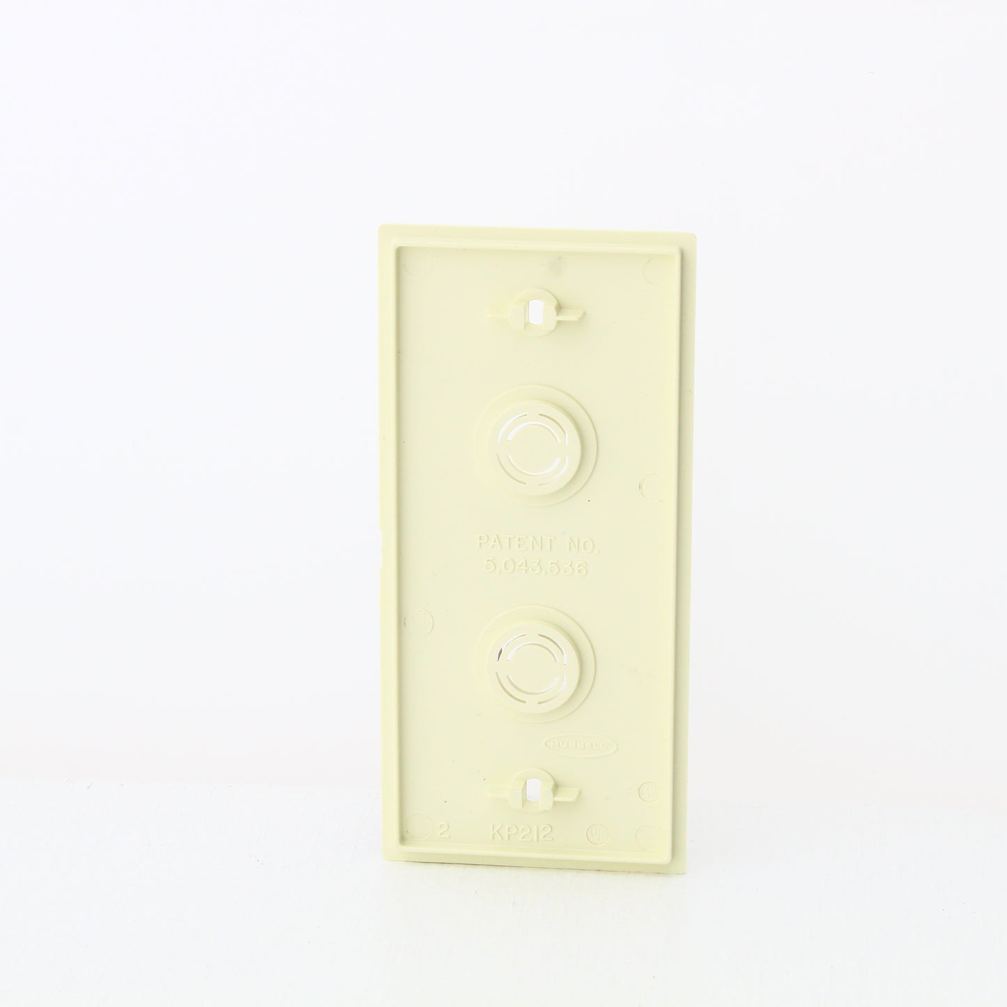 Hubbell KP212AL Almond 1-Gang Coax Faceplate for KP Series Unbreakable Wallplate