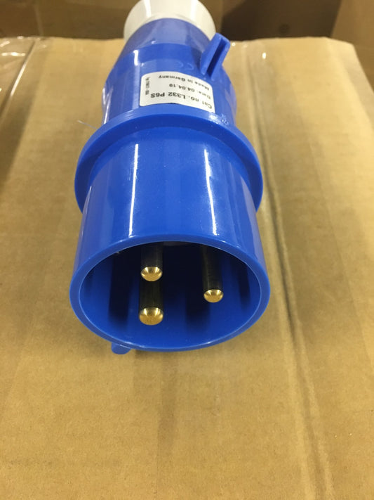 Hubbell/Bals L332P6S (C332P6S) Pin & Sleeve Splashproof Plug 2P3W 32A 200-250V