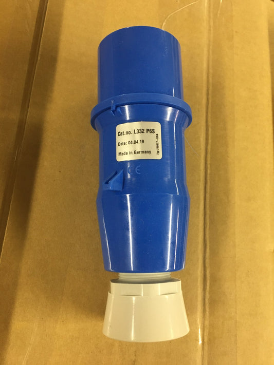 Hubbell/Bals L332P6S (C332P6S) Pin & Sleeve Splashproof Plug 2P3W 32A 200-250V