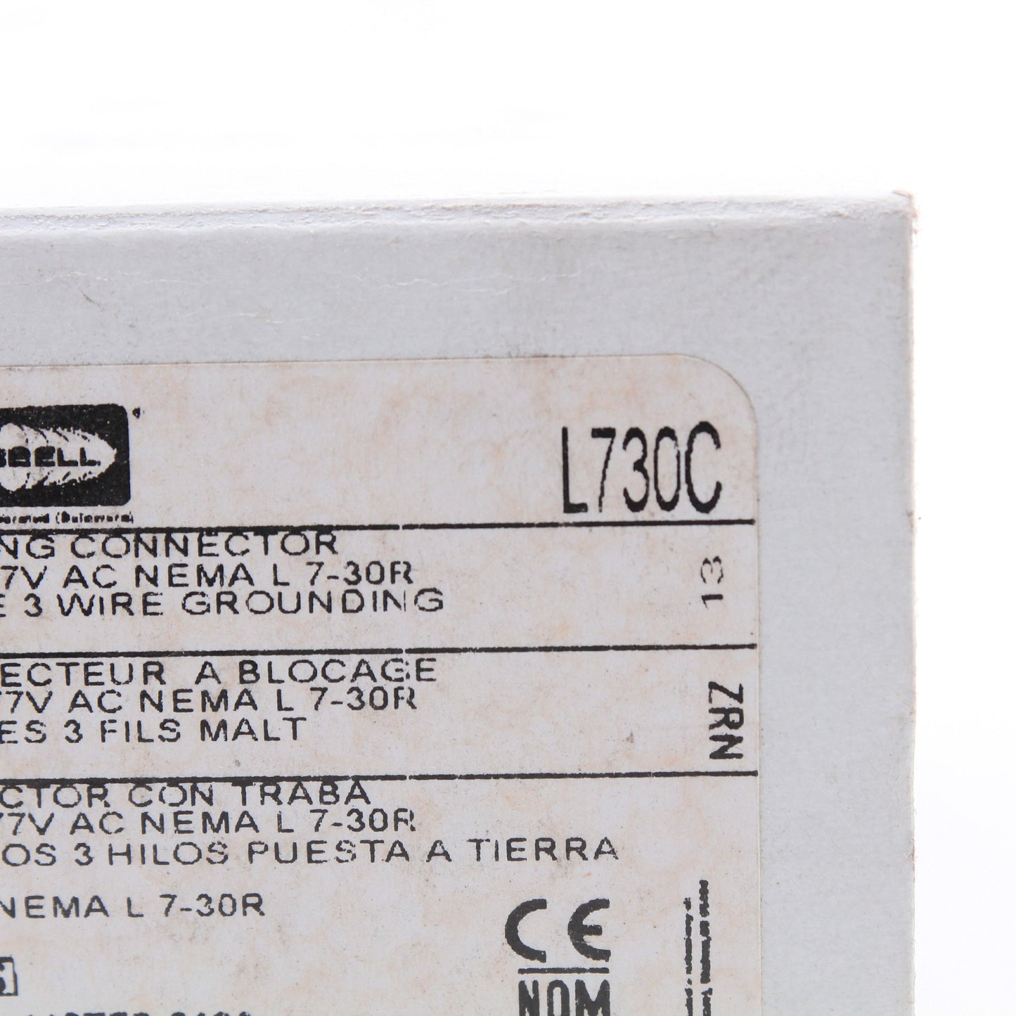 Hubbell L730C 30A Industrial Turn Twist Locking Plug Connector NEMA L7-30R 277V