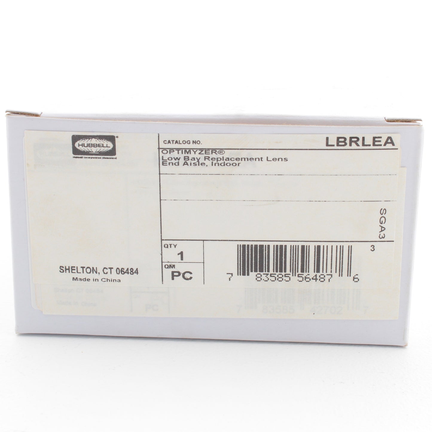 Hubbell LBRLEA Replacement Lens for End of Aisle Low Bay Occupancy Sensor