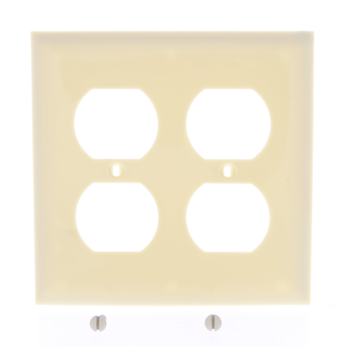 Hubbell 2-Gang Receptacle Wallplate Unbreakable Duplex Outlet Cover N2102