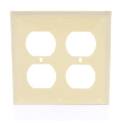 Hubbell 2-Gang Receptacle Wallplate Unbreakable Duplex Outlet Cover N2102