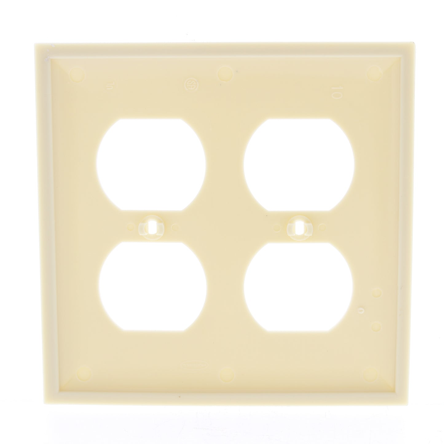Hubbell 2-Gang Receptacle Wallplate Unbreakable Duplex Outlet Cover N2102