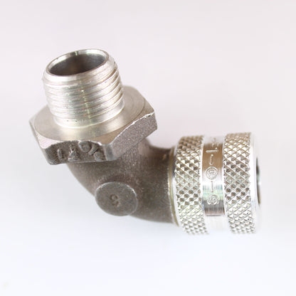 Hubbell NHC1011M1 Right Angle Cord Connector .31-.38 Inch Cable 3/8 Npt Aluminum