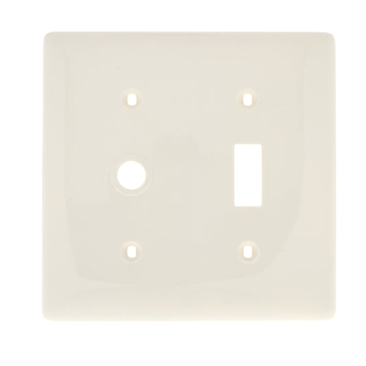Hubbell NP112OW Office White 2-Gang Toggle Phone .406" Hole Wallplate StrapMount