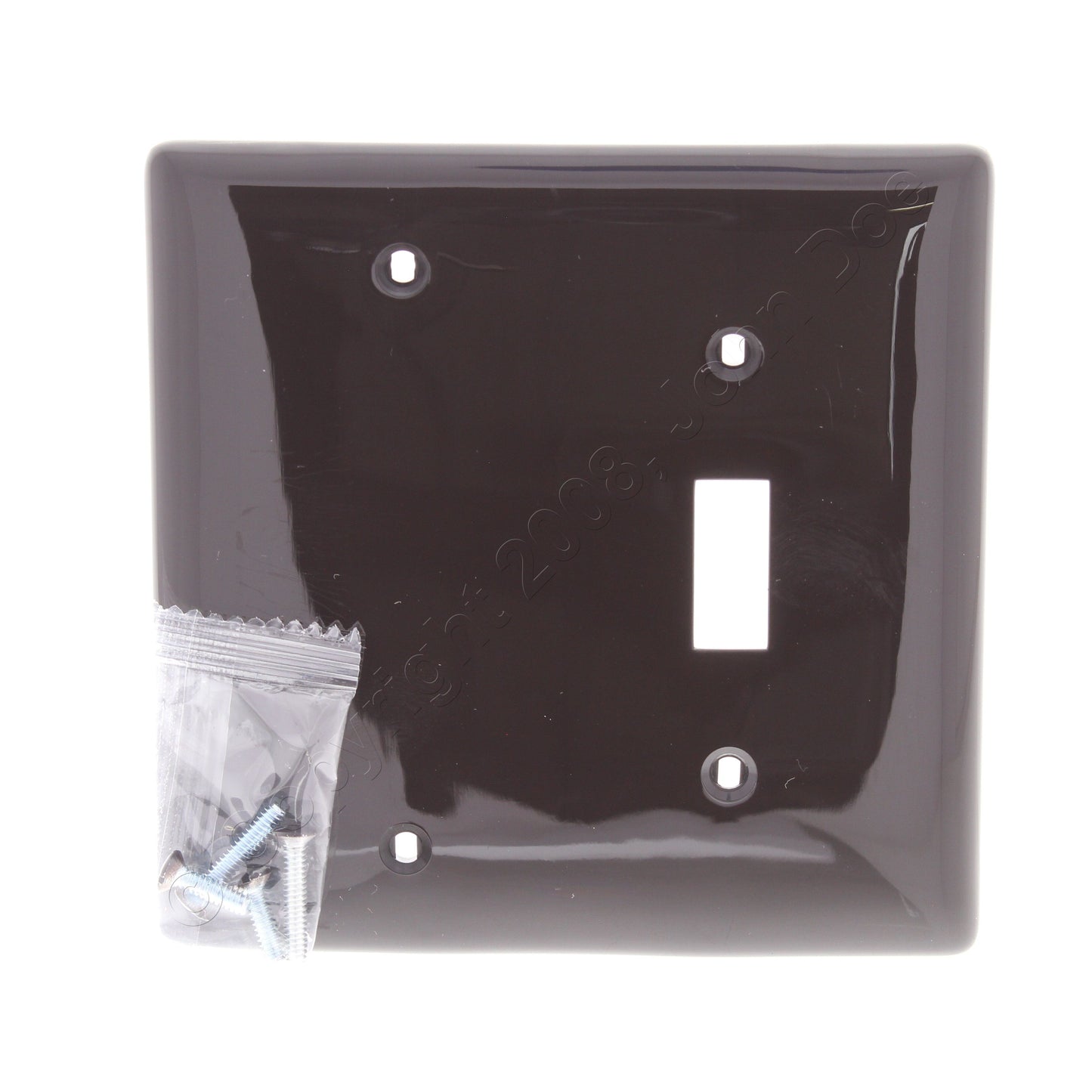 Hubbell NP113 Brown 2-Gang Toggle Blank Nylon Standard Wallplate Cover Box Mount