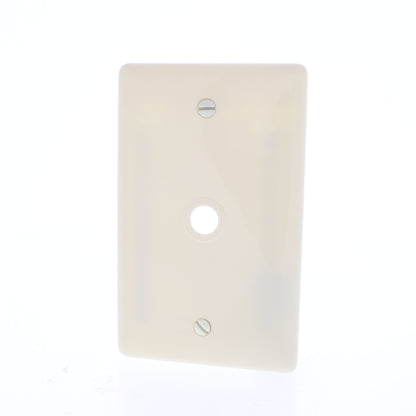 Hubbell NP11AL Almond 1-Gang Phone .406" Hole Standard Wallplate Cover Box Mount