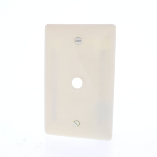 Hubbell NP11AL Almond 1-Gang Phone .406" Hole Standard Wallplate Cover Box Mount