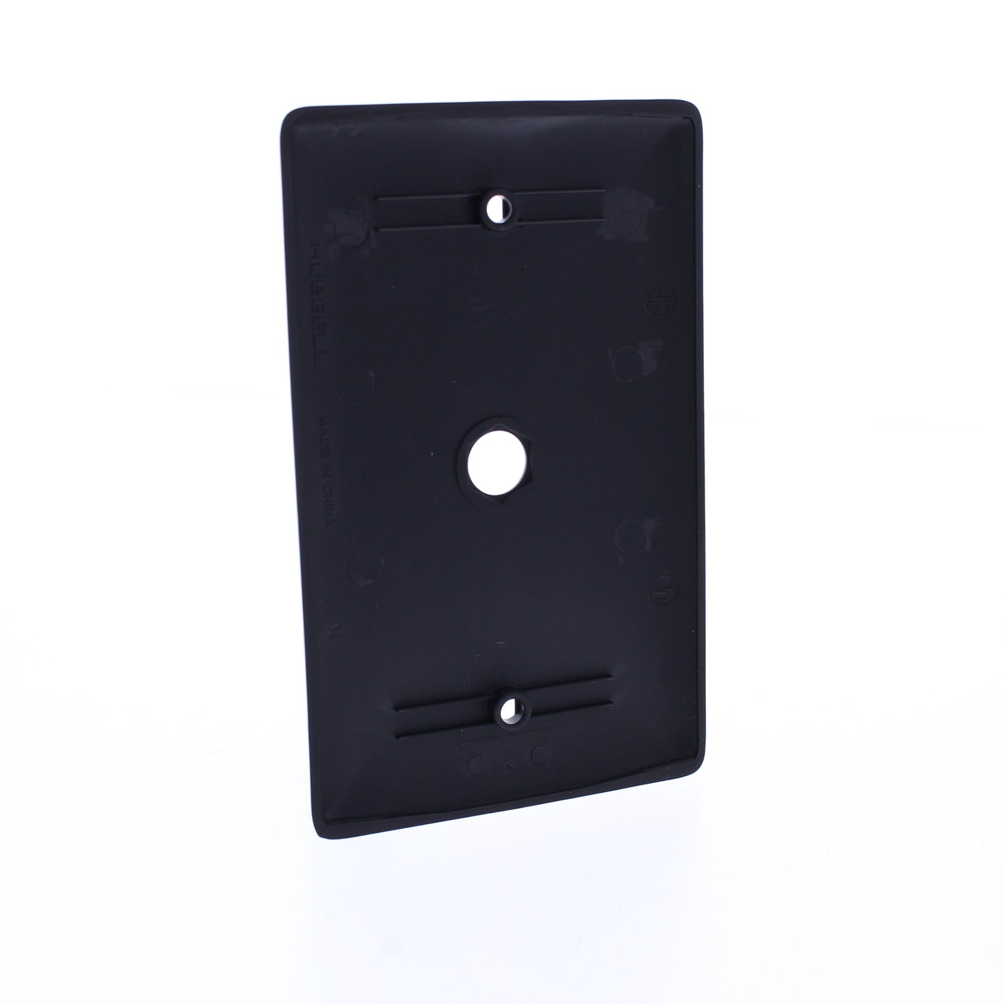 Hubbell NP11BK Black 1-Gang Phone .406" Hole Standard Wallplate Cover Box Mount