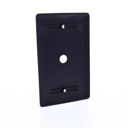 Hubbell NP11BK Black 1-Gang Phone .406" Hole Standard Wallplate Cover Box Mount