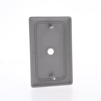 Hubbell NP11GY Gray 1-Gang Telephone .406" Hole Wallplate Covers Box Mount 25pcs