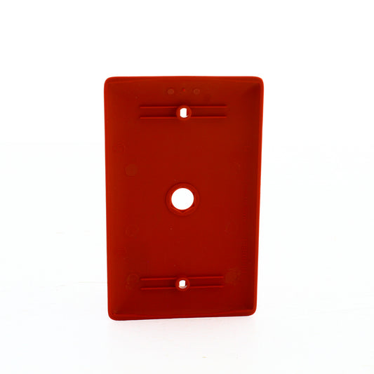 Hubbell NP11R Red 1-Gang Nylon Cable .406" Hole Telephone Cover Wallplate Box