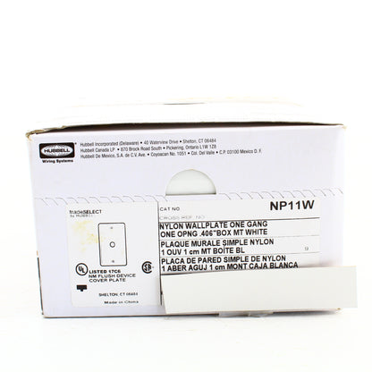 Hubbell NP11R White 1-Gang Phone .406" Standard Wallplate Cover Box Mount 3pcs