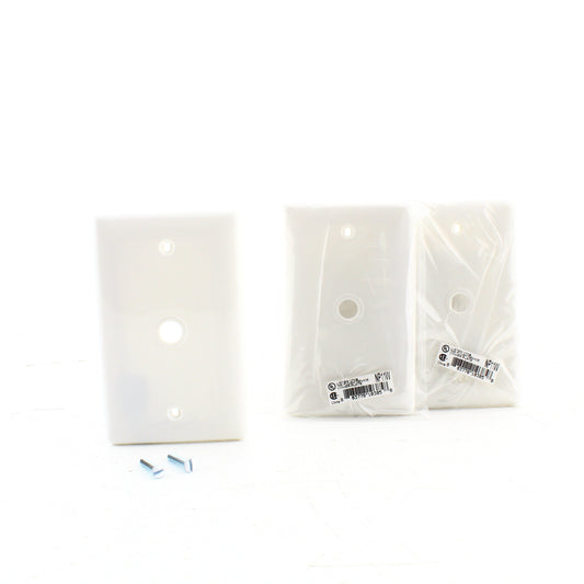 Hubbell NP11R White 1-Gang Phone .406" Standard Wallplate Cover Box Mount 3pcs