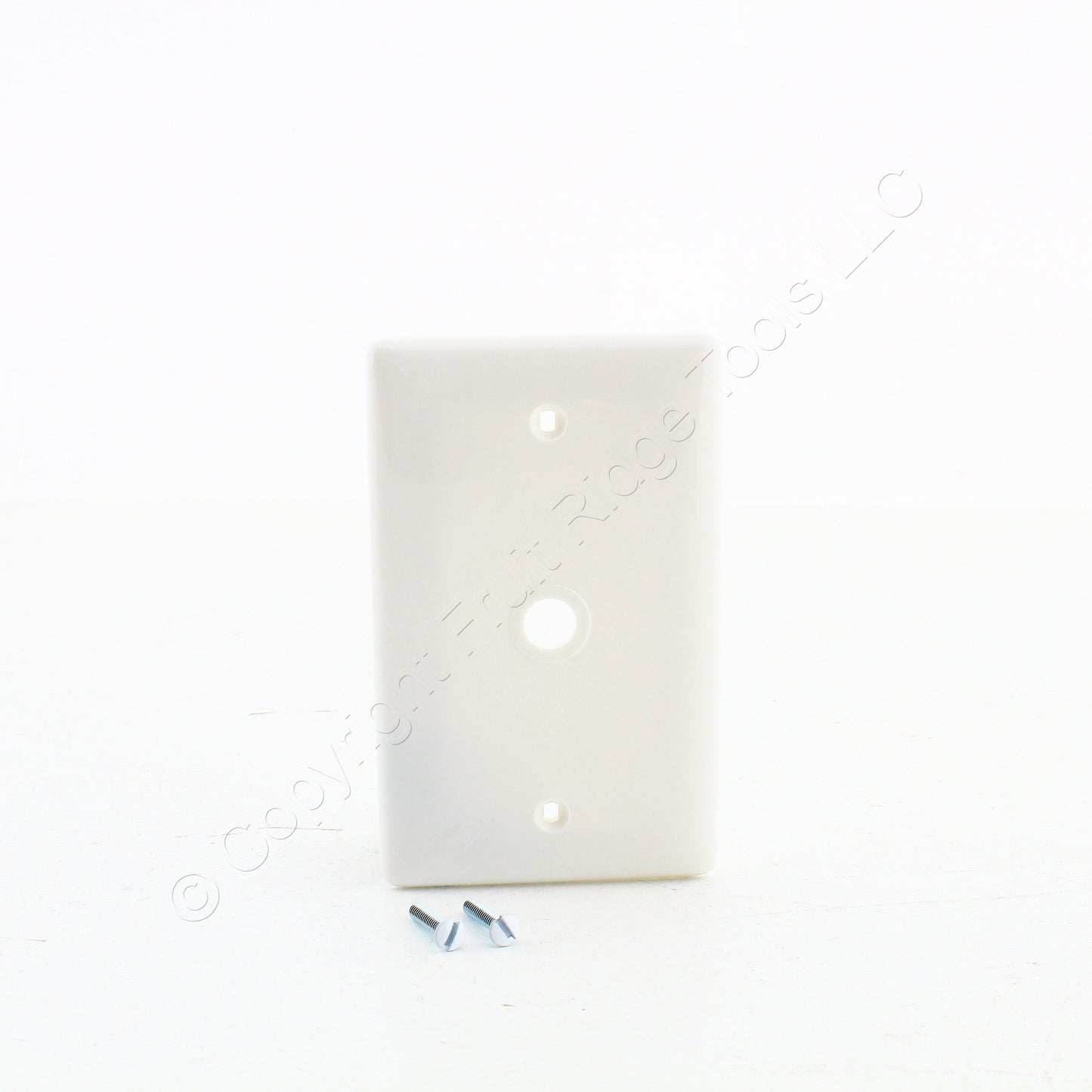Hubbell NP11W White 1-Gang Phone .406" Hole Standard Wallplate Cover Box Mount