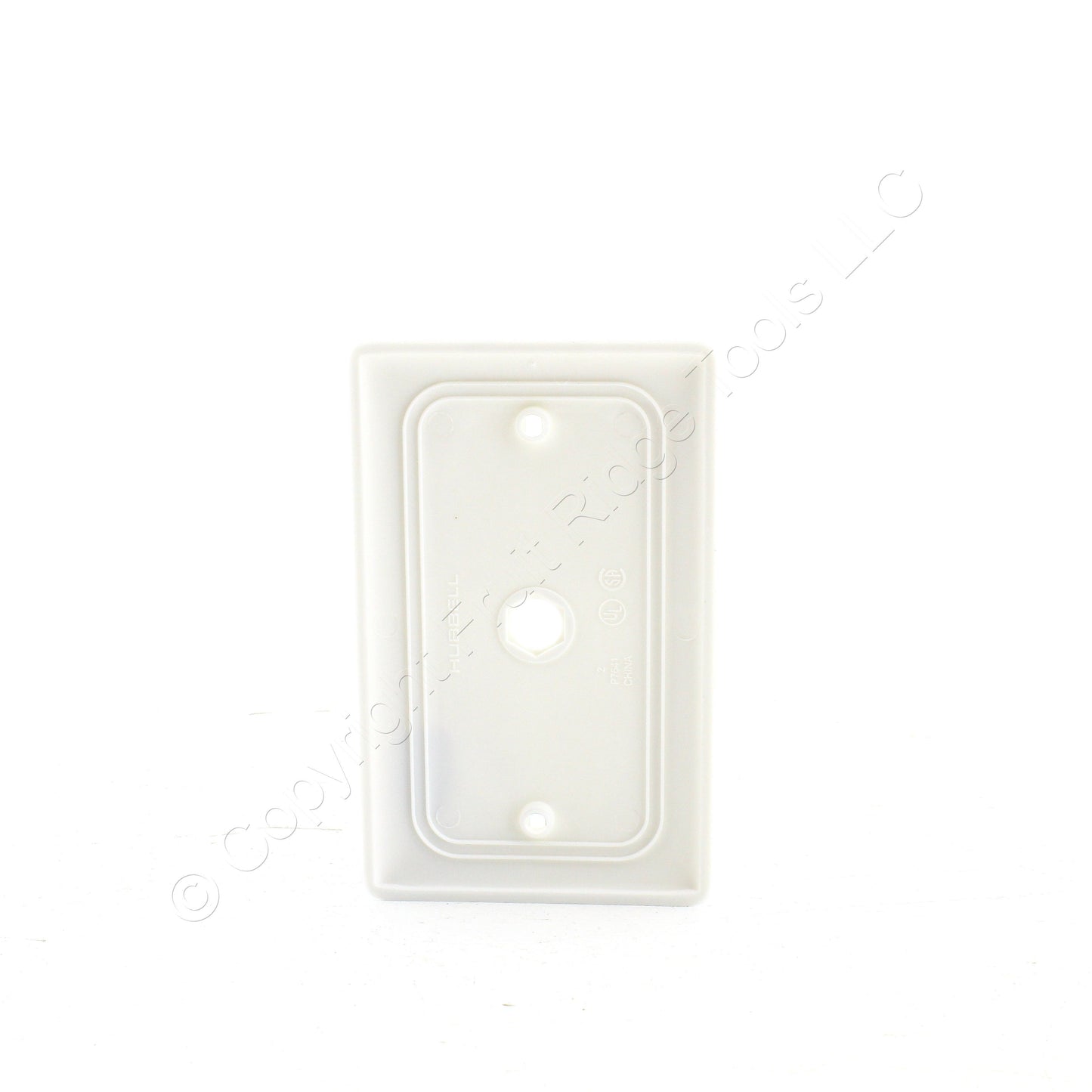 Hubbell NP11W White 1-Gang Phone .406" Hole Standard Wallplate Cover Box Mount