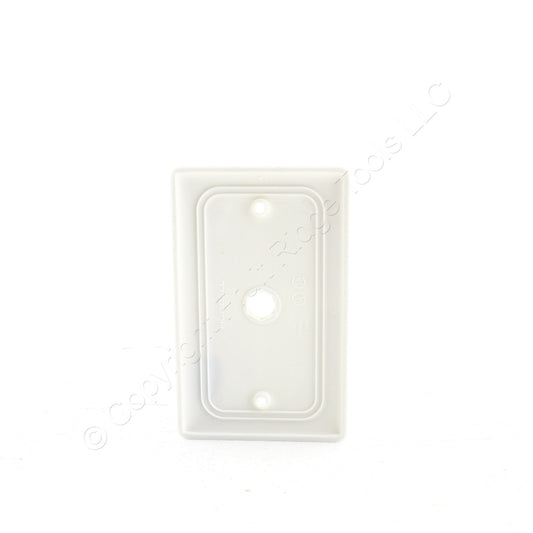 Hubbell NP11W White 1-Gang Phone .406" Hole Standard Wallplate Cover Box Mount