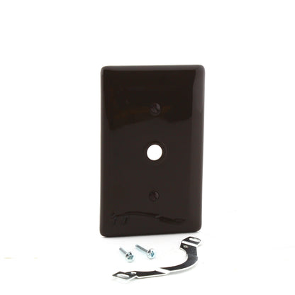 Hubbell NP12 Brown 1-Gang .406" Phone Cable Nylon Wallplate Cover Strap Mount