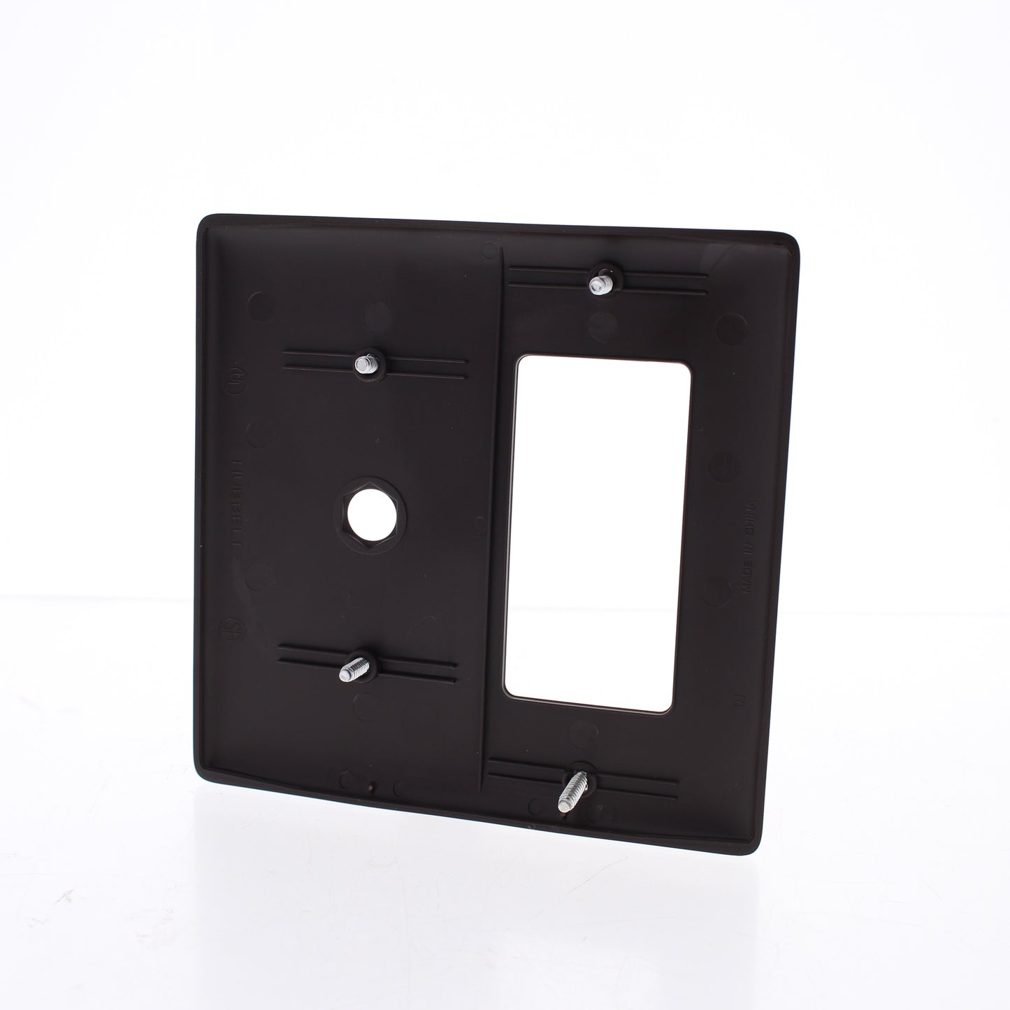 Hubbell NP1226 Brown 2-Gang Decora 1-Cable Nylon Standard Wallplate Cover 25pcs