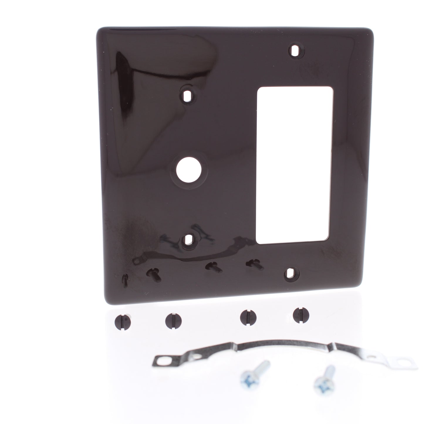Hubbell NP1226 Brown 2-Gang Decorator .406" Cable Unbreakable Standard Wallplate