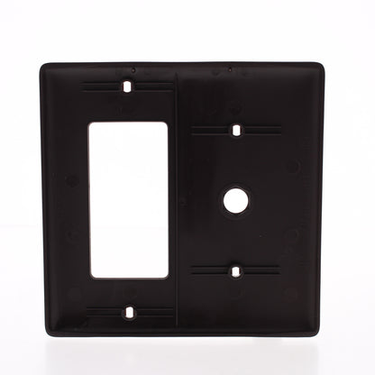Hubbell NP1226 Brown 2-Gang Decorator .406" Cable Unbreakable Standard Wallplate