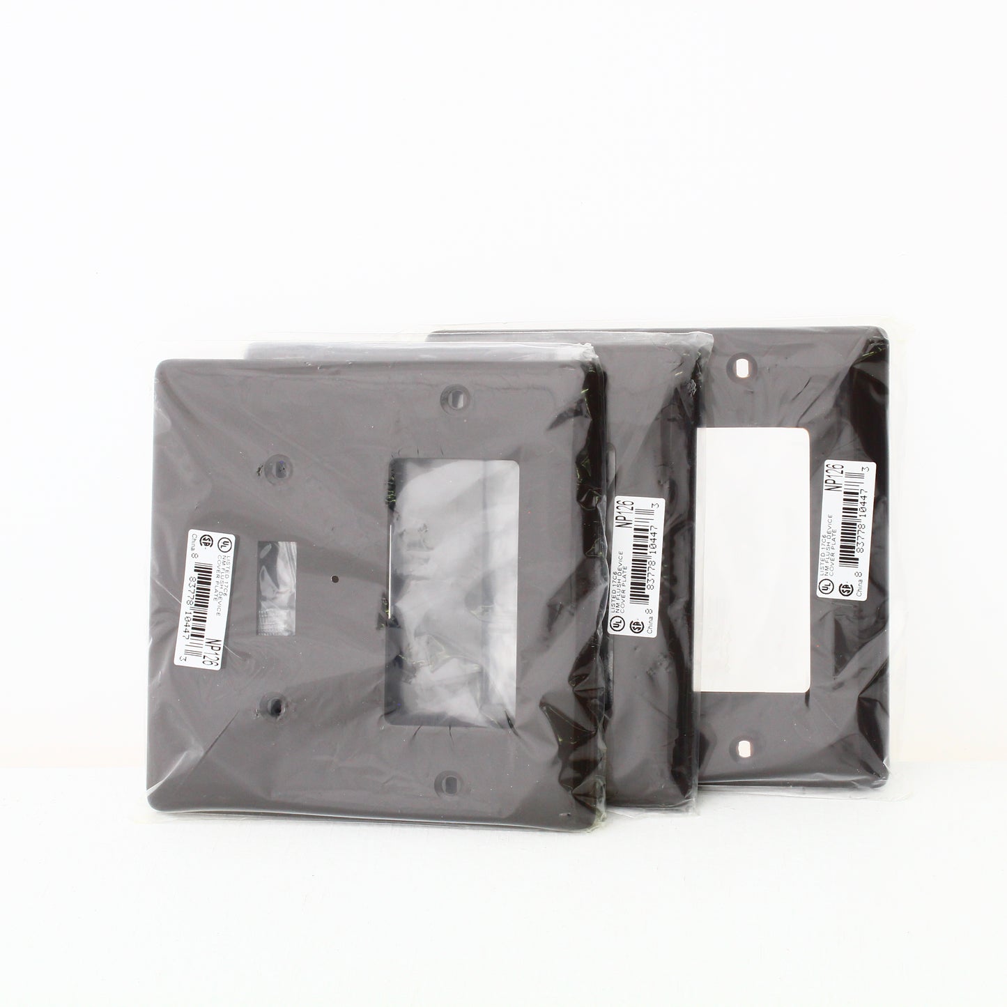 Hubbell NP126 Brown 2-Gang Toggle Decorator Nylon Standard Wallplate Cover 3pcs