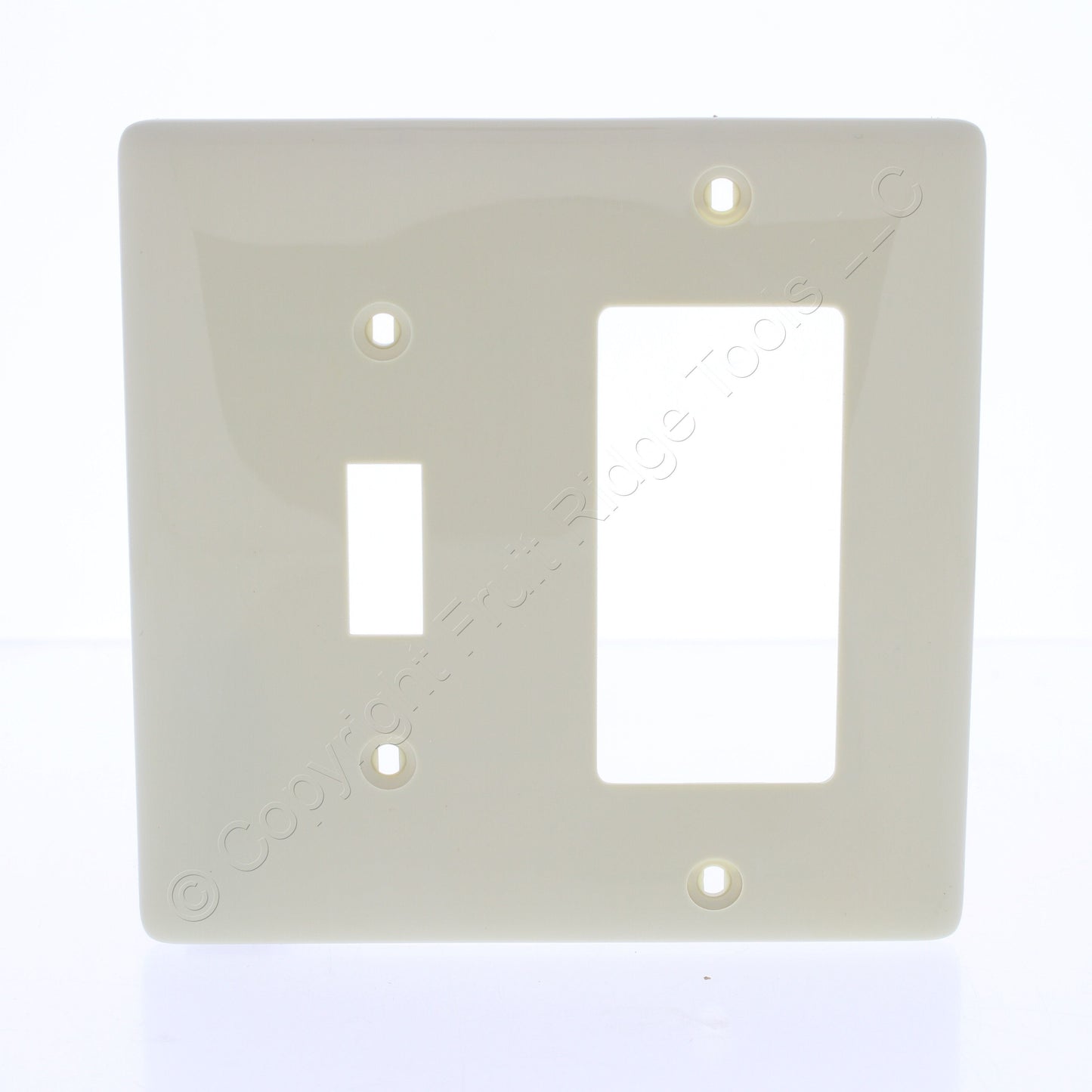 Hubbell NP126I Ivory 2-Gang Toggle Switch Decorator GFI Nylon Standard Wallplate