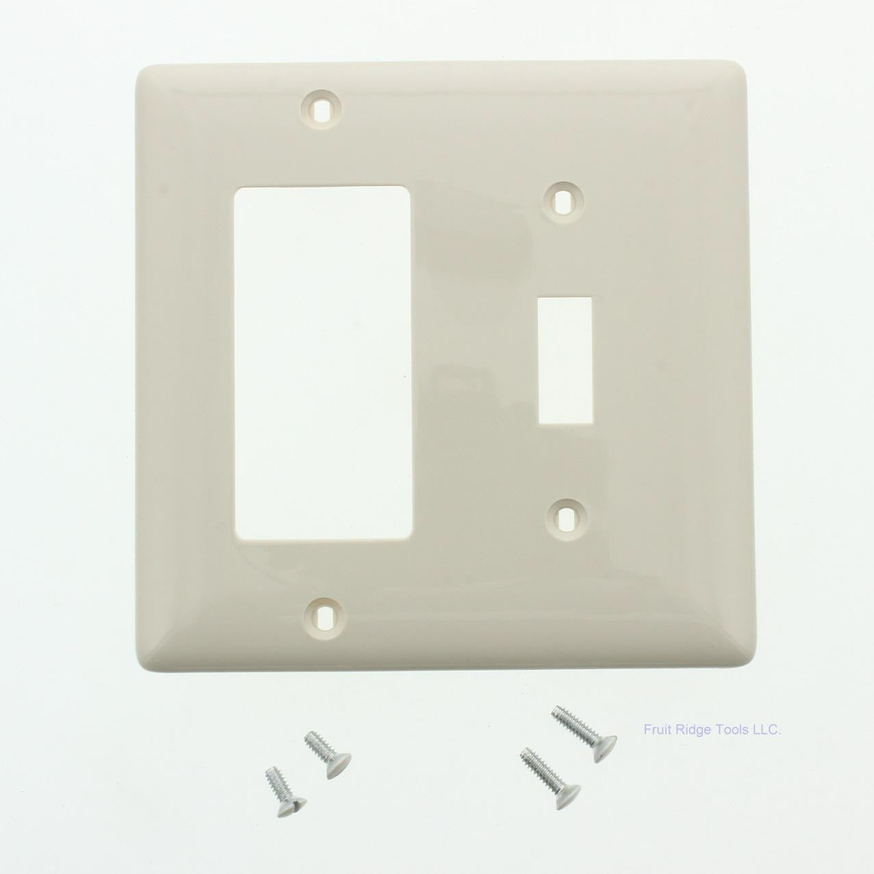 Hubbell NP126LA Light Almond 2-Gang Toggle Decorator Standard Wallplate Cover