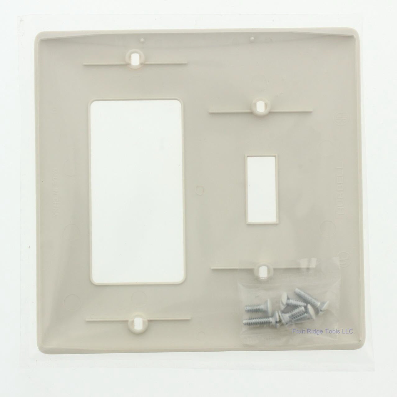 Hubbell NP126LA Light Almond 2-Gang Toggle Decorator Standard Wallplate Cover