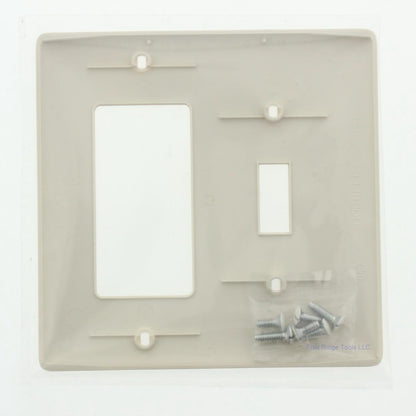 Hubbell NP126LA Light Almond 2-Gang Toggle Decorator Standard Wallplate Cover