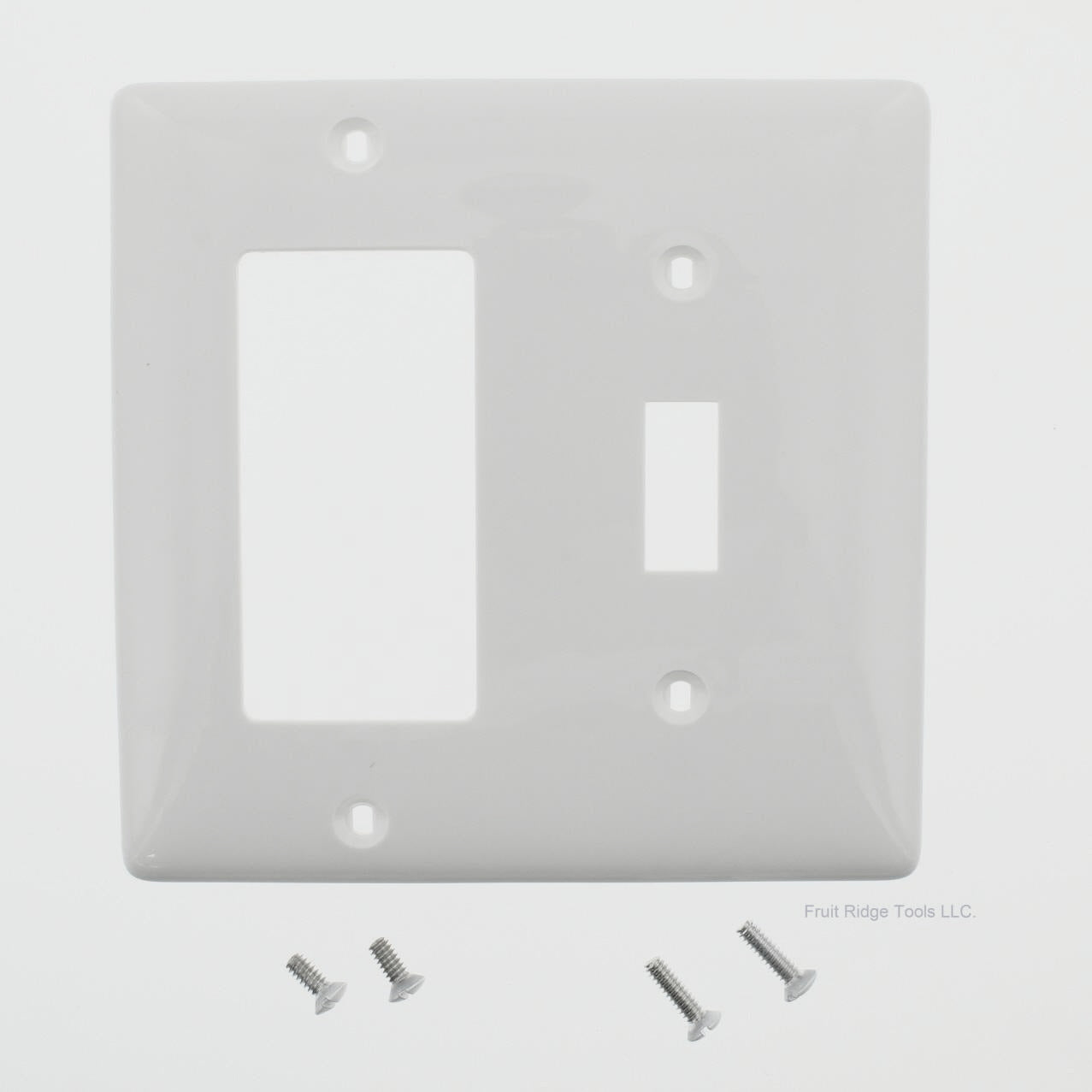 Hubbell NP126W White 2-Gang Toggle Decorator Unbreakable Standard Wallplate 25pc