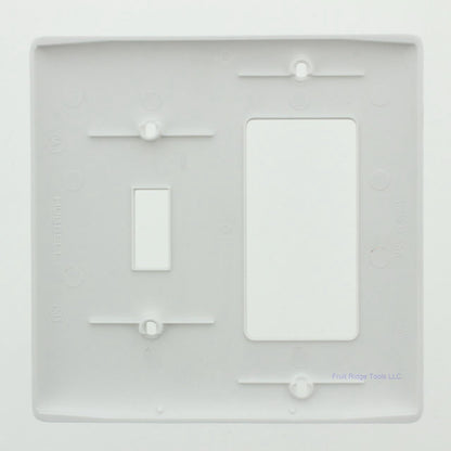 Hubbell NP126W White 2-Gang Nylon Standard Toggle Switch Decorator Wallplate