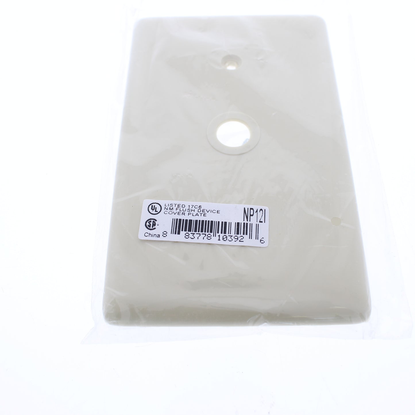 Hubbell NP12I Ivory 1-Gang Telephone .406" Hole Wallplate Cover Strap Mount 4pcs