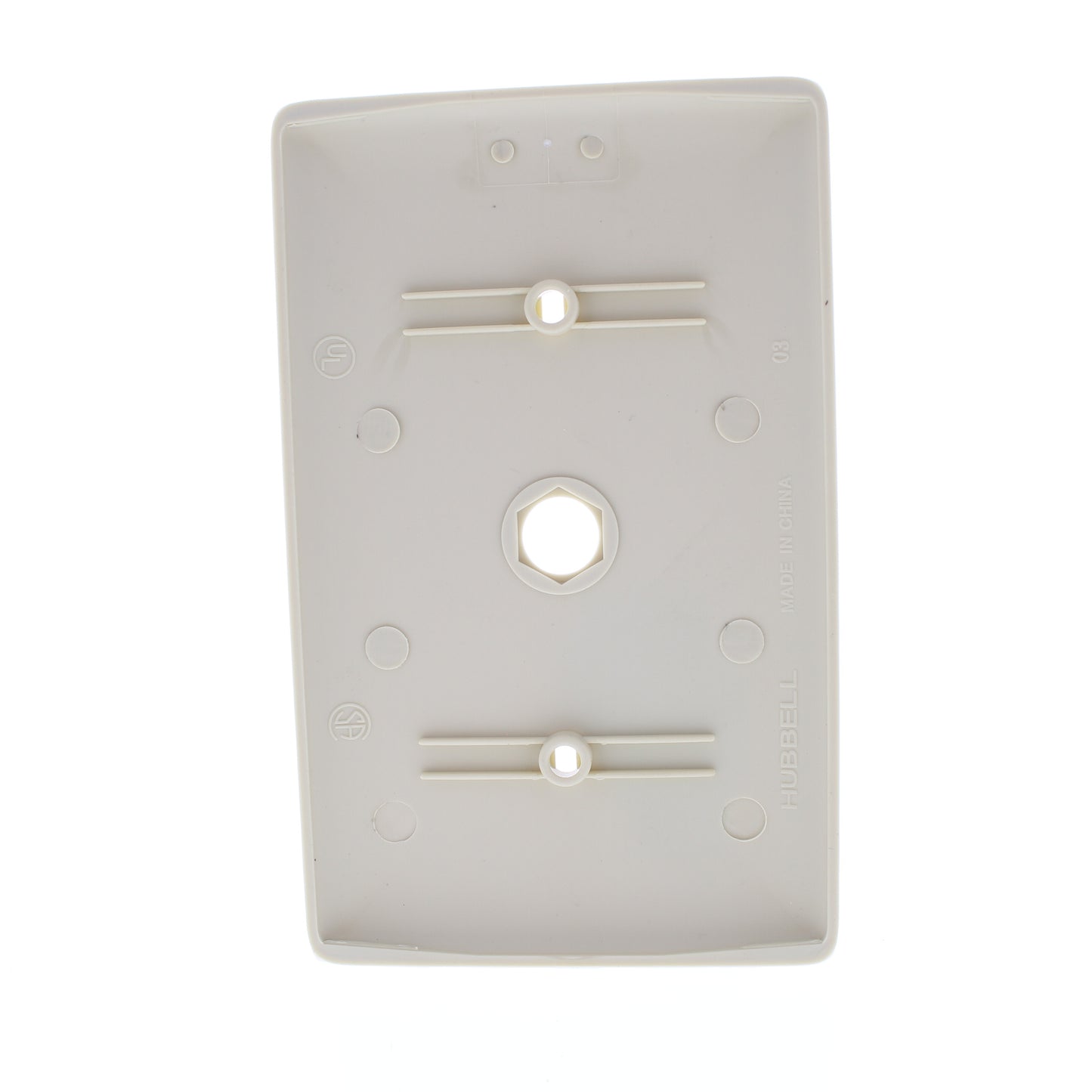 Hubbell NP12I Ivory 1-Gang Telephone .406" Hole Wallplate Cover Strap Mount 4pcs