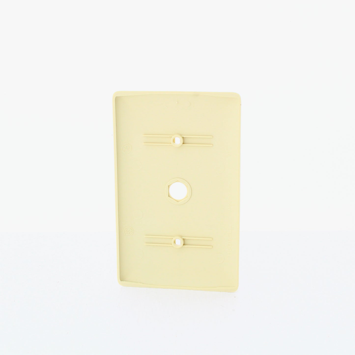 Hubbell NP12I Ivory 1-Gang Phone .406" Hole Standard Wallplate Cover Strap Mount