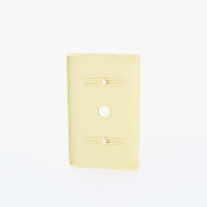 Hubbell NP12I Ivory 1-Gang Phone .406" Hole Standard Wallplate Cover Strap Mount