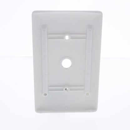 Hubbell NP12W White 1-Gang Phone .406" Hole Standard Wallplate Cover Strap Mount