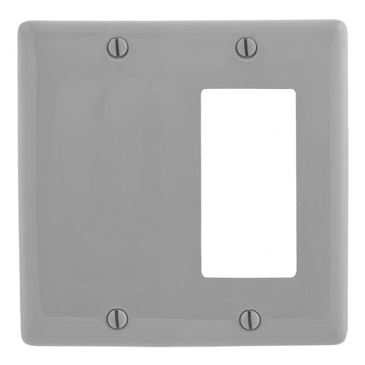 Hubbell Gray Decorator/Gfci/Rocker Blank Cover Switchplate Wallplate NP1326GY