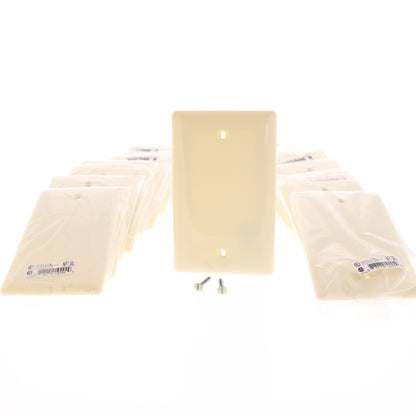 Hubbell NP13AL Almond 1-Gang Blank Unbreakable Standard Wallplate Box Mount 25pc