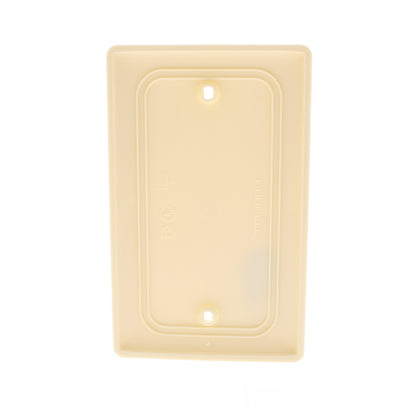 Hubbell NP13AL Almond 1-Gang Blank Unbreakable Standard Wallplate Box Mount 25pc