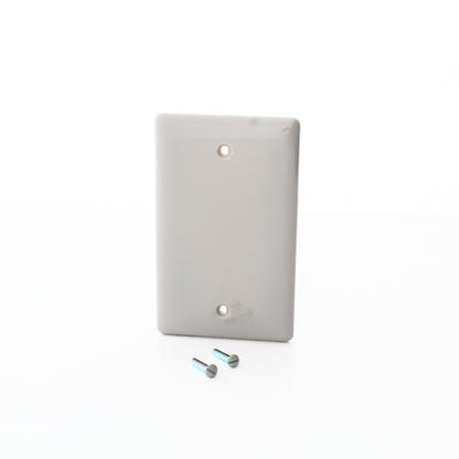 Hubbell NP13GY Gray 1-Gang Blank Nylon Standard Wallplate Cover Box Mount 5-pack