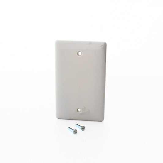 Hubbell NP13GY Gray 1-Gang Blank Nylon Standard Wallplate Cover Box Mount 5-pack