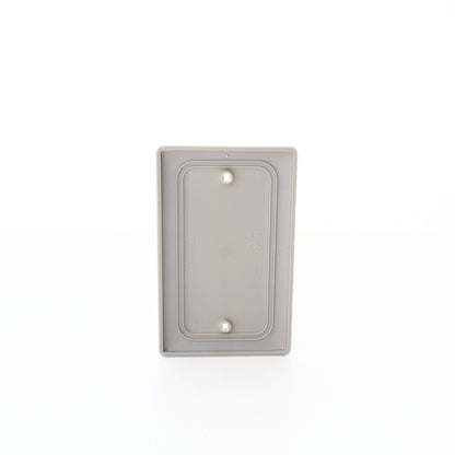 Hubbell NP13GY Gray 1-Gang Blank Unbreakable Standard Wallplate Cover Box Mount
