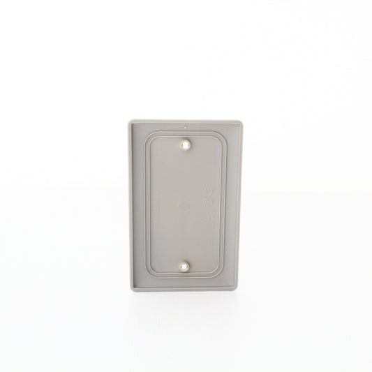 Hubbell NP13GY Gray 1-Gang Blank Unbreakable Standard Wallplate Cover Box Mount