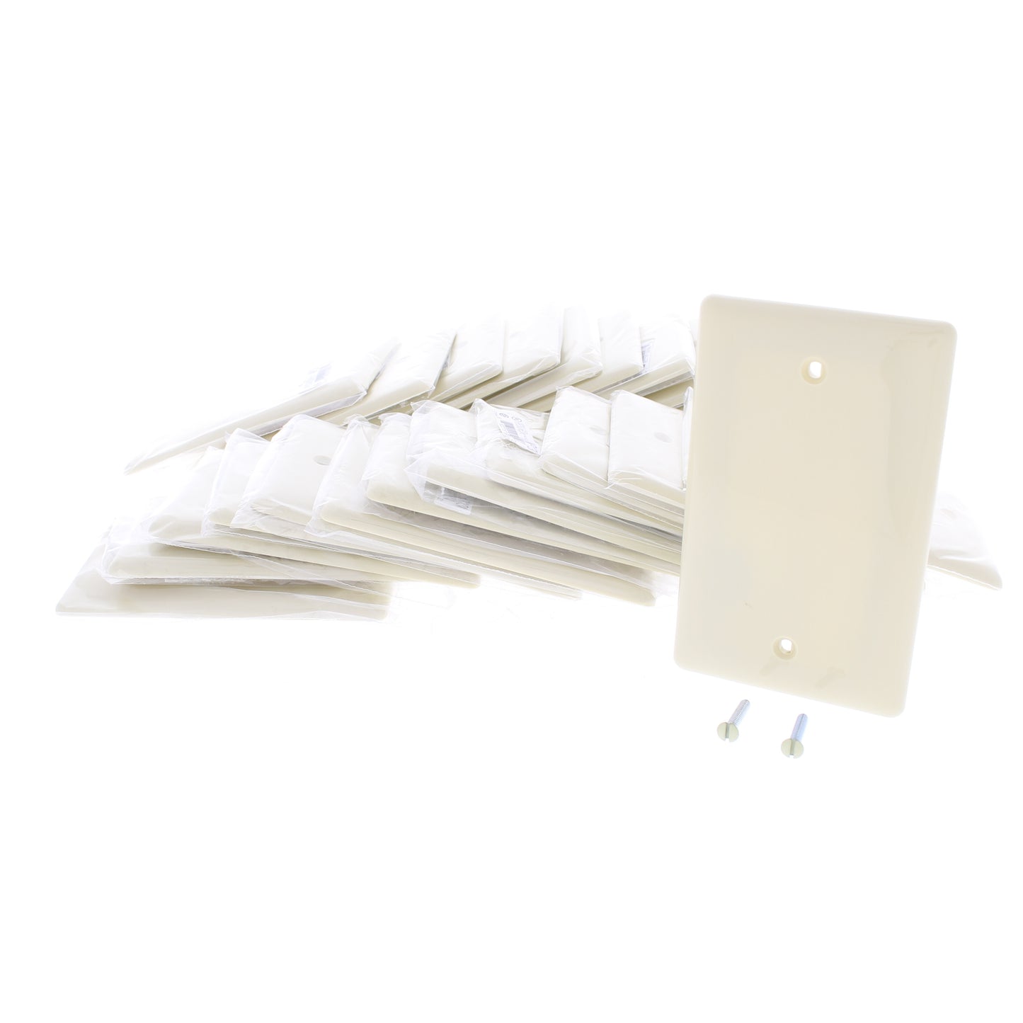 Hubbell NP13I Ivory 1-Gang Blank Nylon Standard Wallplate Cover Box Mount 25pcs