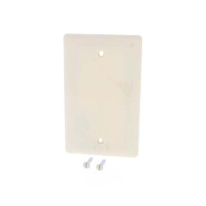 Hubbell NP13I Ivory 1-Gang Blank Unbreakable Standard Wallplate Cover Box Mount