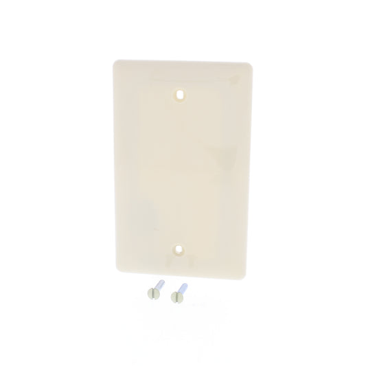 Hubbell NP13I Ivory 1-Gang Blank Unbreakable Standard Wallplate Cover Box Mount