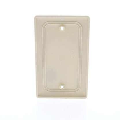 Hubbell NP13I Ivory 1-Gang Blank Unbreakable Standard Wallplate Cover Box Mount